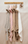 Badstof kaphanddoek Ruffle taupe 80 x 80 cm
