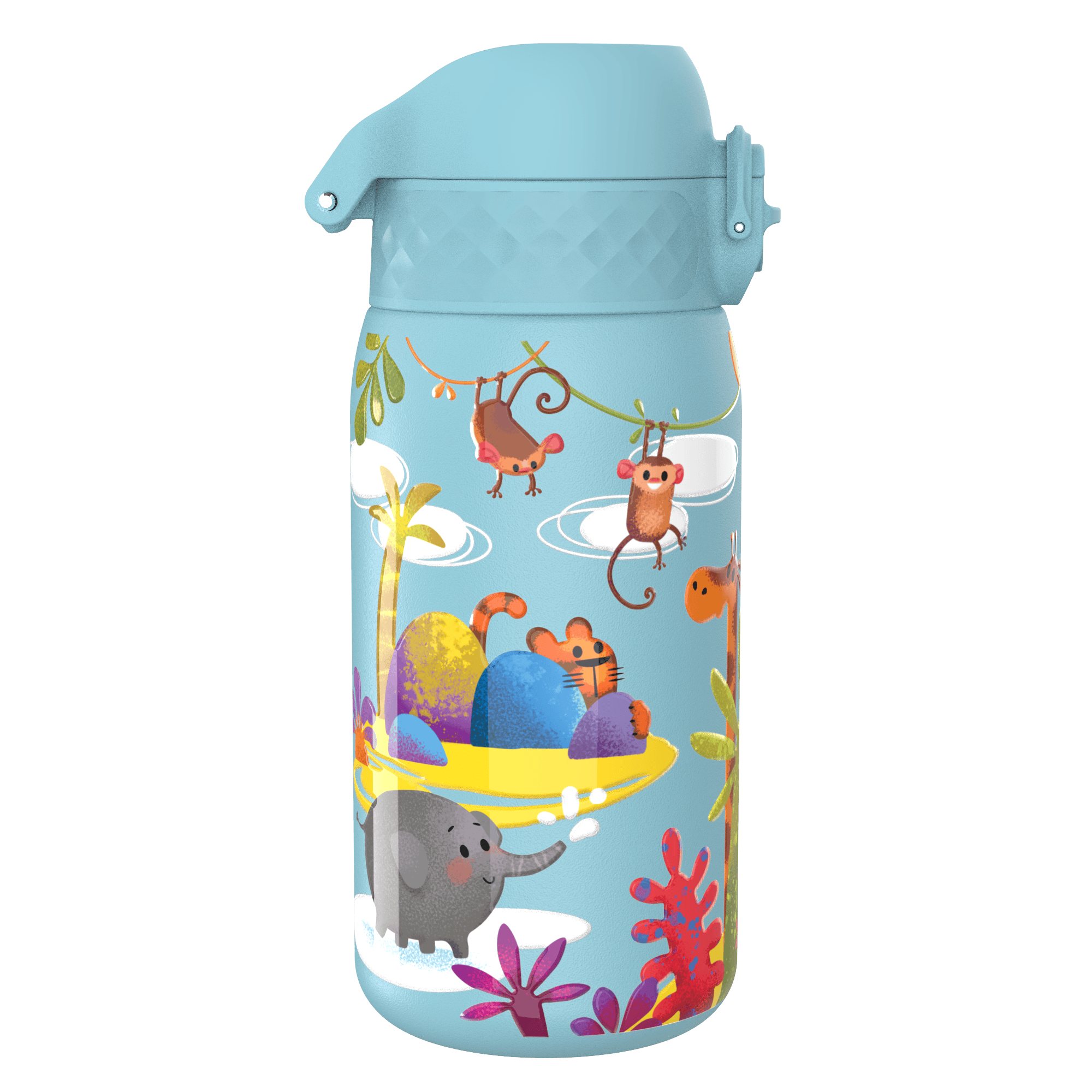 Kinderwaterfles roestvrij staal 400 ml blauw