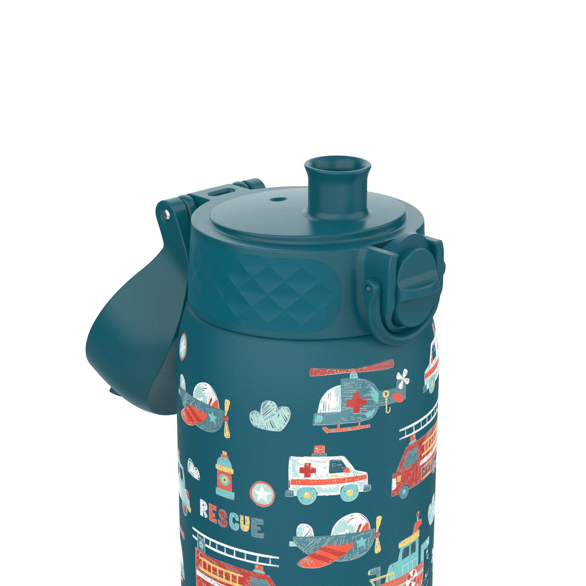 Vattenflaska för barn, rostfritt stål 400 ml, mörkgrön