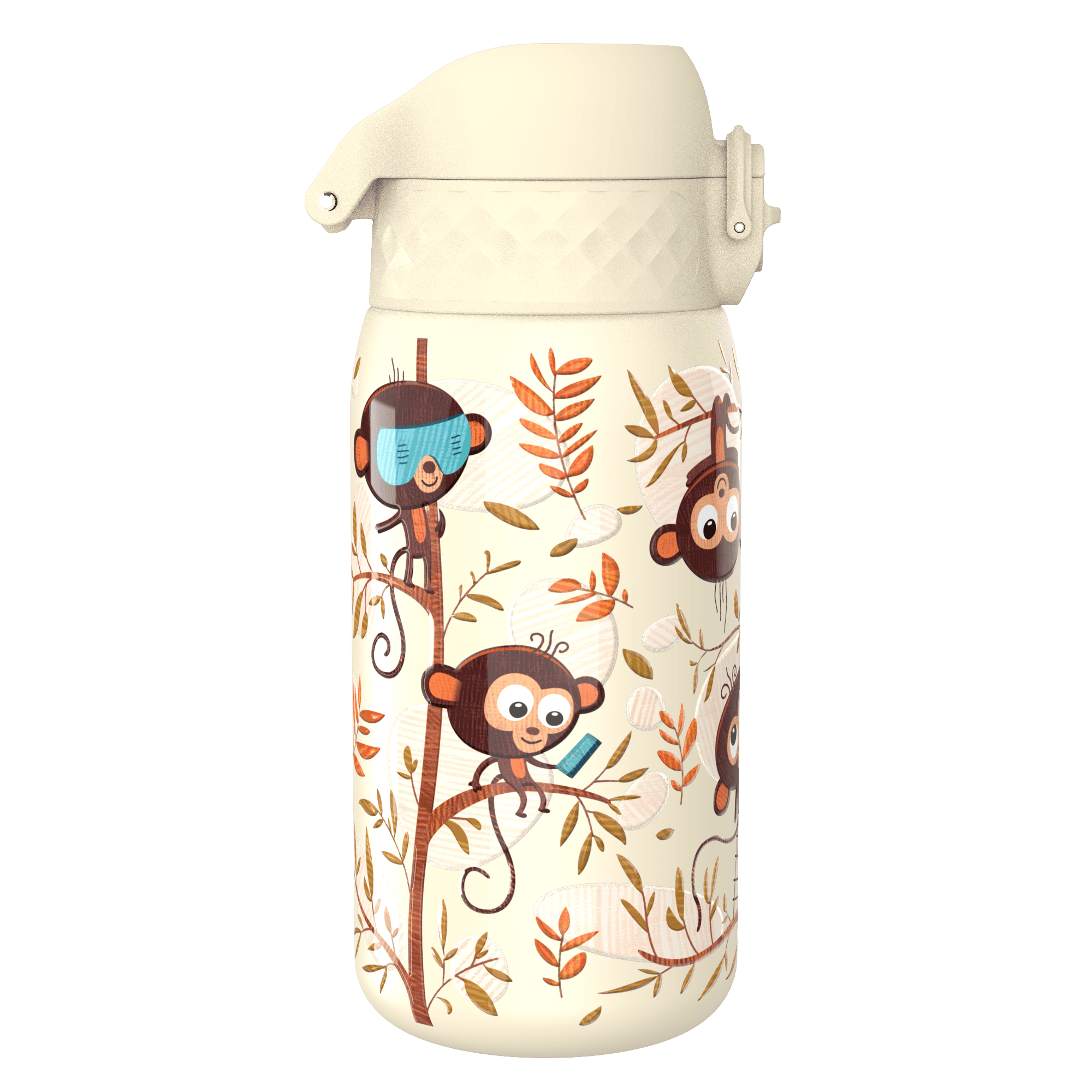 Kinderwaterfles roestvrij staal 400 ml beige