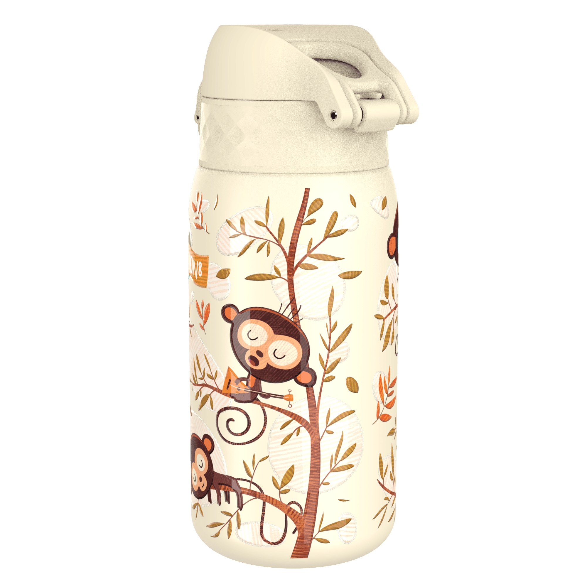 Kinderwaterfles roestvrij staal 400 ml beige