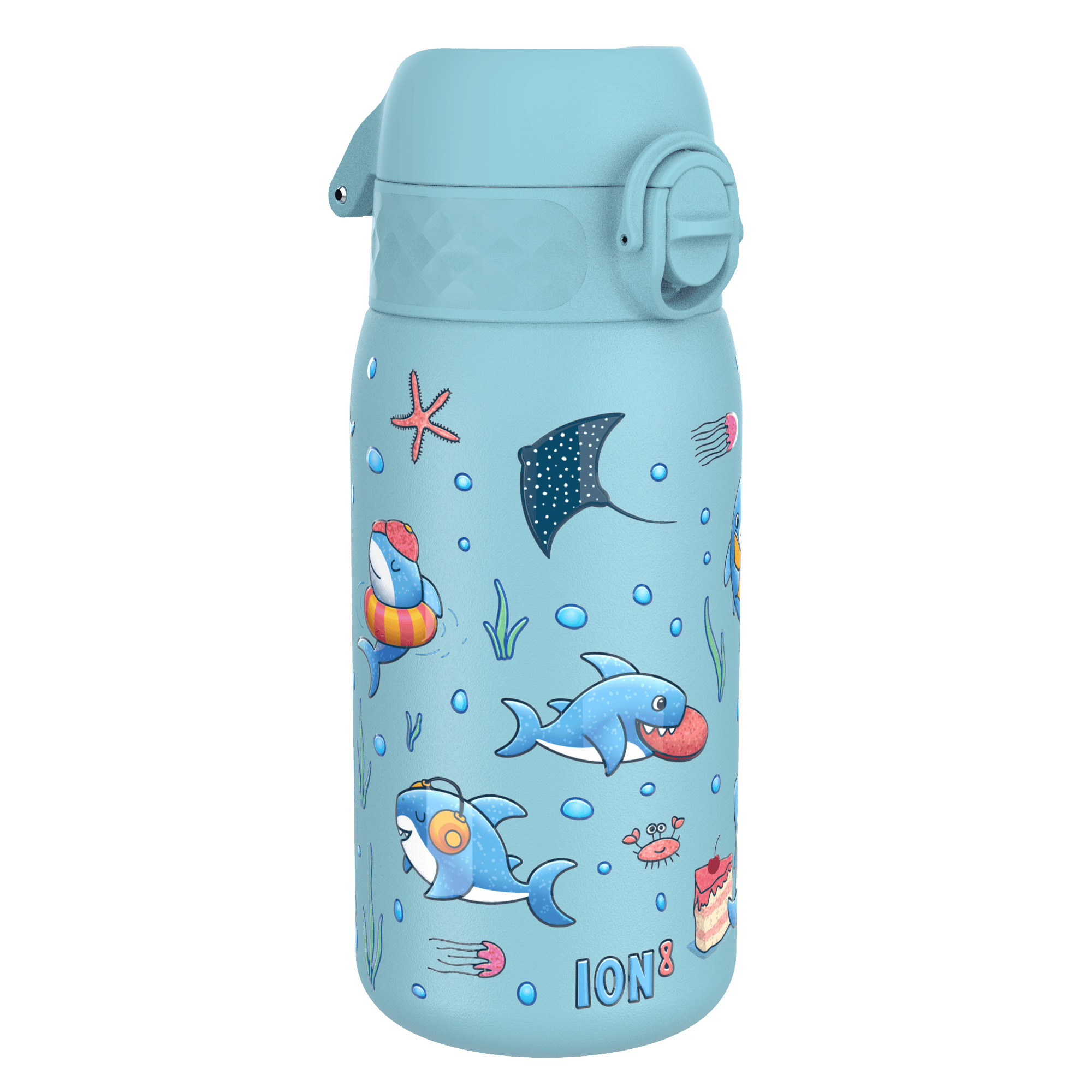 ion8 Kinder-Wasserflasche Edelstahl 400 ml hellblau