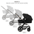 3 i 1 MOOV 2 Pure barnevogn Black