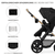 3 i 1 MOOV 2 Pure barnevogn Black