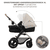 Passeggino 3 in 1 MOOV 2 Air Moonlight Grey