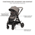 Passeggino 3 in 1 ESME Sand Beige