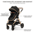 ESME 3in1 Pure barnevogn Black