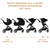 Wózek dziecięcy YOXI 2w1 pure black