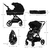 Kinderwagen YOXI 2in1 pure black