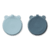 Jídelní lístek Stacy s přísavkou v balení 2 ks mořská modř/ whale blue