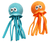 Octo Buddies zwierzaki do squirtingu - zestaw 2 sztuk