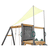 Portique balançoire enfant double toboggan Siamang bois