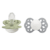 Nachtschnuller Infinity Glow symmetrischer Sauger 0-6 Monate Sage/Cloud 2 Stk.