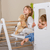 babybay Littlefoot 2-in-1 klimladder en glijbaan voor leertoren en klimdriehoek naturel gelakt