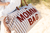 Mommy Bag Wickeltasche Streifen Nude Terracotta