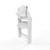 Click Highchair & Fold 4 in 1 All White