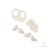 Set di accessori per neonati da 6 pezzi Offwhite