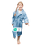 Peignoir de bain enfant bleu 45x75 cm