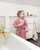 Peignoir de bain enfant rose 45x75 cm