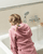 Peignoir de bain enfant rose 45x75 cm