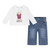 Levi's TEE & CARGO PANT SET, BRIGHT WHITE