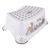 Taburete Tomek bambi con función antideslizante en blanco