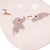 babero con velcro Playground rosa