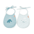 Done by Deer™ Bavoir bébé poches mini Happy Clouds vert lot de 2