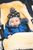 Winterfußsack Makalu Wool Lammfell grau