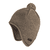 Bonnet laine polaire marron chiné