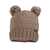 Pompom hattu ruskea pilkullinen
