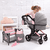 Design Xeo Mega Set combi poppenwagen, grijs/roze