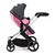 Design Kombi-Puppenwagen Xeo Mega Set, schwarz/pink