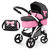 Design Kombi-Puppenwagen City Max, schwarz/pink