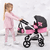 Design City Max combi poppenwagen, zwart/roze