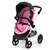 Design Kombi-Puppenwagen City Max, schwarz/pink