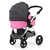 Design Kombi-Puppenwagen City Max, schwarz/pink