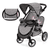 Design Cochecito gemelar Twin Star, gris