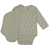 Baby Wickelbody langarm Striche Oliv