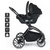 Poussette trio combinée 3en1 grey grey/black Frame