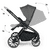 Poussette trio combinée 3en1 grey grey/black Frame