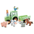 eitech tractor met aanhanger en 5 pastel dieren