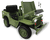 Ride-on Jeep Willys MB Army grün 12V