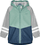 Regenjacke mit Fleecefutter grün/grau