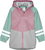 Regenjacke mit Fleecefutter rosa/grün