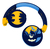Batman 2-in-1 Bluetooth e connessione via cavo, cuffie pieghevoli con volume sicuro