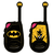 Walkie-talkie Batman con portata fino a 2 km, funzione luce Morse e clip da cintura