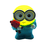 Minions Bob 3D LED-Taschen-Nachtlicht ca. 13cm