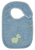Bavoir Dino Rexi avec bouton-pression bleu