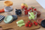 Pot de conservation repas verre sunrise color mix lot de 6